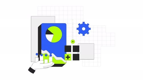 Animation de l'interface utilisateur d'intégration 2D de visualisation des données