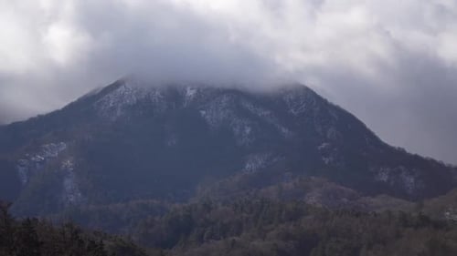 Hirugatake y nubes fluidas (vista desde Himeji)