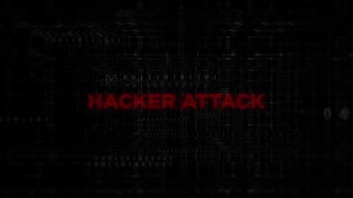 Digital Glitch Tech Text and Logo Reveal Intro