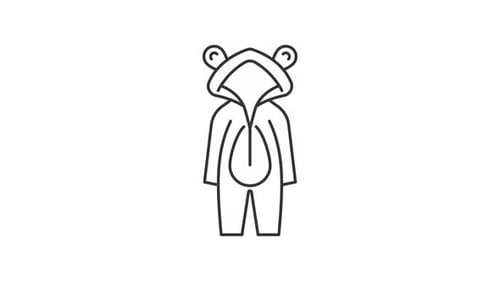 Minimalist Animated Frog Kigurumi Outline Icon