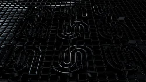 Schwebender Hintergrund mit schwarzen Würfeln, einzigartiges Design, Reflexion, Formen, Exklusiv, 3D-Render