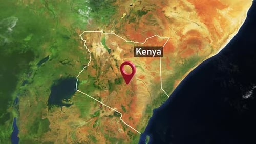 Kenya Country Zoom from Space