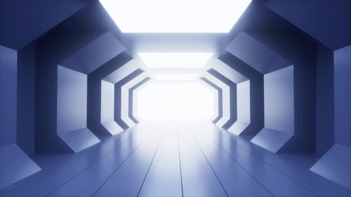 Blue geometric tunnel