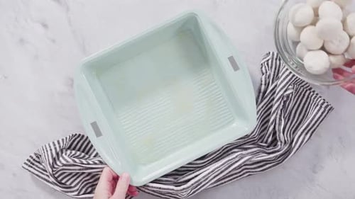 Greasing Pan and Placing Dough Balls