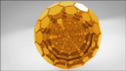 Orange Tech Sphere entfaltet sich
