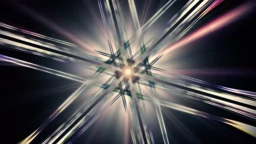 Fond de mouvement du tunnel du kaléidoscope triangulaire 4k