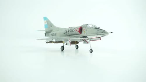 Rotating View of Military Jet Toy Model