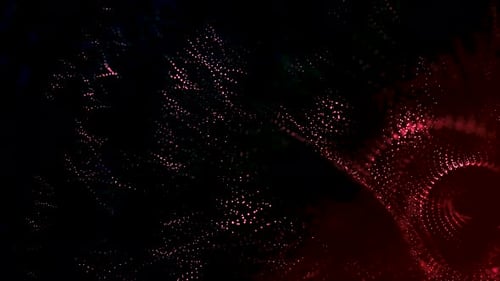 Dynamic Glowing Particle Wave Digital Background