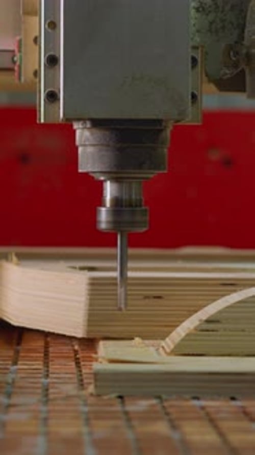 CNC Drill Bit Precision Carving on Plywood