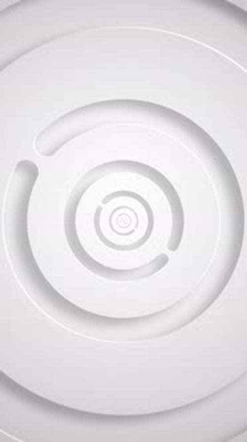 Minimalist Abstract White Circles Expanding Background Loop