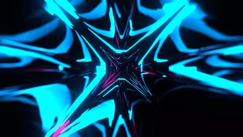 Blue And Pink Spectacular Abstract Transforming Glow Background Vj Loop In 4K