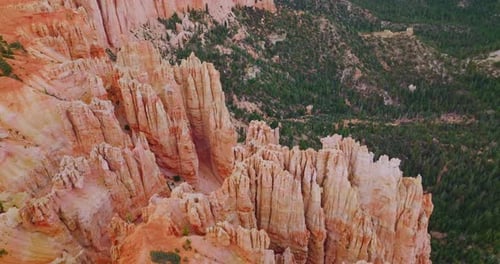 Unbelievable rocky columns of Bryce National Park in Utah, USA. Amazing pink rocks