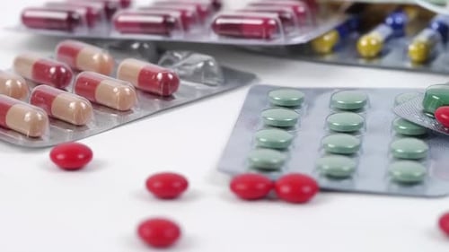 Pharmaceutical Pills and Capsules in Blister Packs