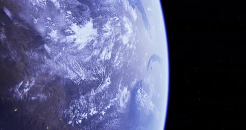 Beautiful View of Earth Highlighting Clouds and Ocean From Space