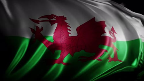 Flagge von Wales | UHD | 60fps
