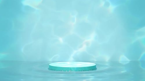 Minimalist Circular Platform in Water