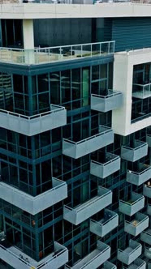 Arquitectura residencial moderna en Chicago capturada desde arriba