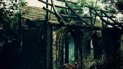 Abandoned Church in the Woods