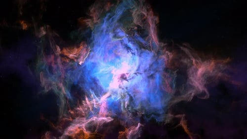 La nébuleuse brille de mille feux dans l'espace