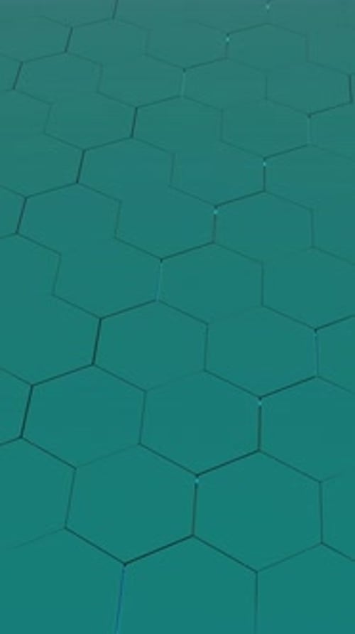 Dynamic Blue Glowing Hexagon Grid Technology Background