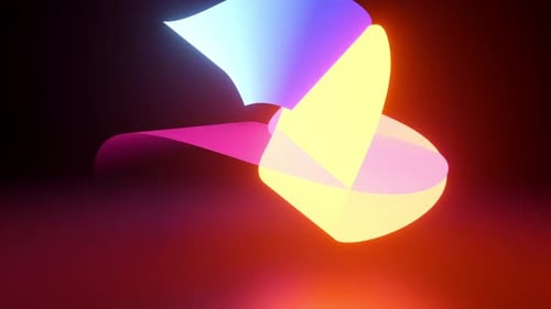 Abstract Fluid Shapes Loop Animation with Neon Colors