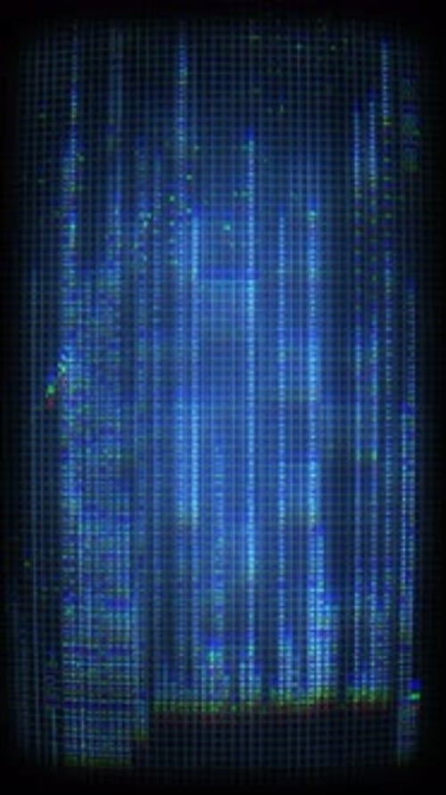 Blue Glitch Data Flow Seamless Loop Background