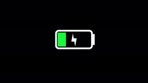 Animated Flat Design Battery Charging Indicator Icon