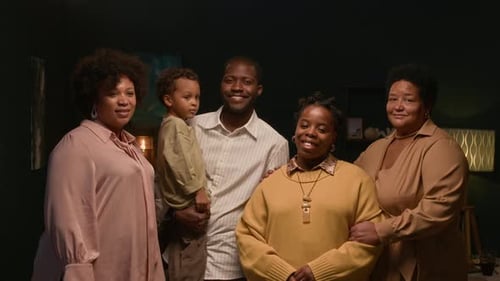Smiling Family Portrait Indoors