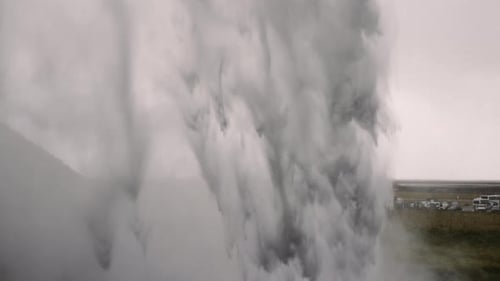 Magnificent Waterfall Gushing Water in Natural Setting