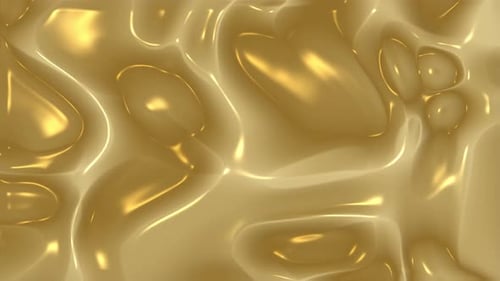 Golden Fluid Organic Shapes With Soft Light Reflections And Shadows Abstract Background