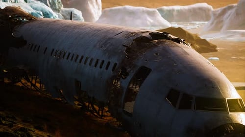 Flugzeug ist auf einem Berg abgestürzt