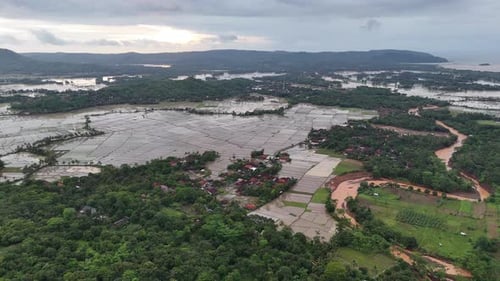Indonesia flood in Ciemas, Sukabumi