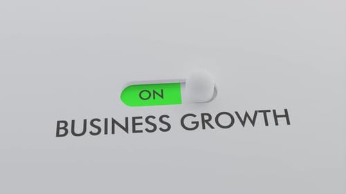 Business Growth On-Off Toggle Switch Animation