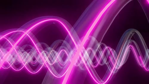 Dynamic neon wave pattern pulsing with vibrant energy and movement