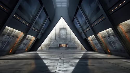 Futuristic, Triangular Corridor (1)
