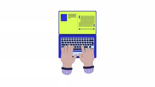 Split screen laptop for programmer productivity 2D animation