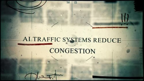 Grungy Text Reveal with Retro Target Overlay