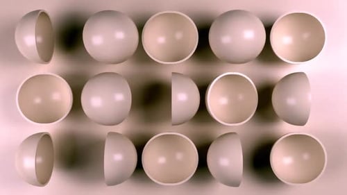 Abstract 3D Geometric Spheres Looping Animation