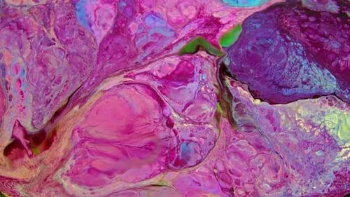 Fluid Abstract Purple Pink Green and Blue Background