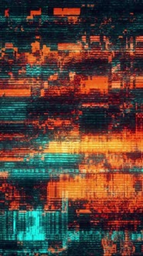 Tv Noise Glitch Distortion Cyberpunk Style For Social Media