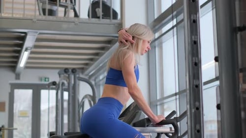Woman Doing Cardio Training in the Gym Strength Training Active Lifestyle