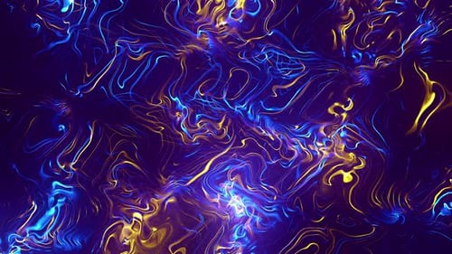 Dynamic Blue and Gold Abstract Energy Flow Background