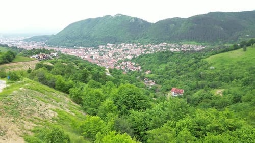 Over Green Town Of Romania