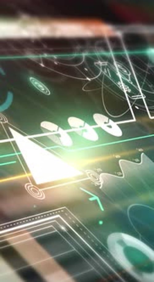 Animated Abstract Data in 3D Digital Space