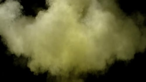 Fluid Yellow Smoke Burst Reveal Transition