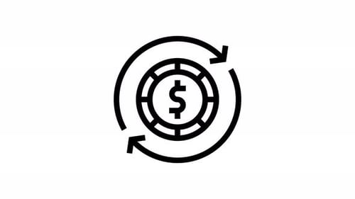 Minimalist Animated Dollar Exchange Cycle Icon