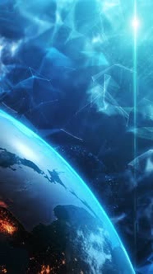 Abstract Global Network Connection on Rotating Earth