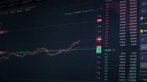 Timelapse Graph of Cryptocurrency Exchange Chart
