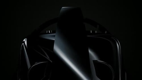 Abstract Glossy Black 3D Shapes Dynamic Animation