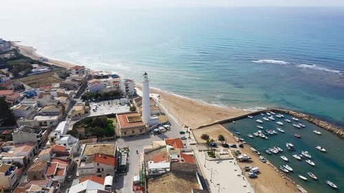 City By the Sea with Lighthouse